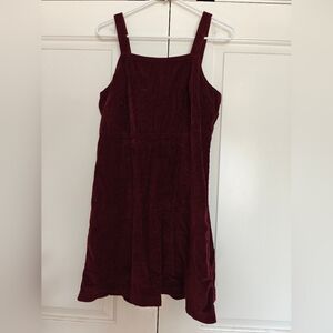 Dark Maroon ribbed mini dress (fitted)